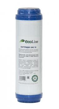 Картридж для очистки воды Ecoline UDF10SL ( GAC ) Гранулированный уголь фото 1