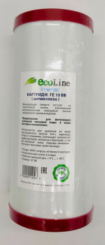 Картридж для очистки воды Ecoline FE10BB Антижелезо фото 1